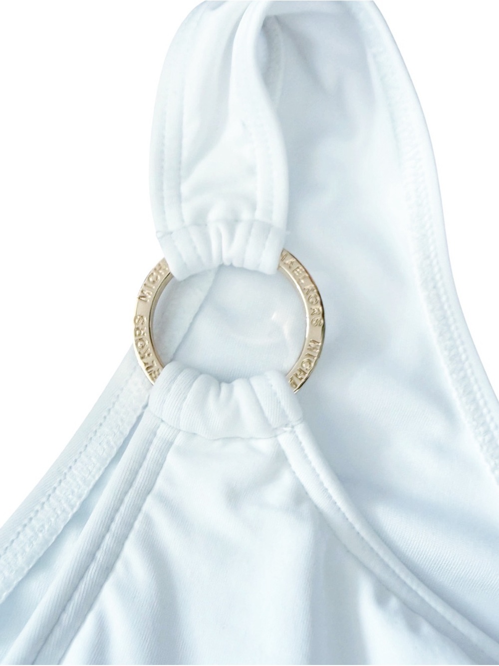 Michael Kors White One-Shoulder Underwire One Piece Swimsuit Size 10 - Picture 5 of 7